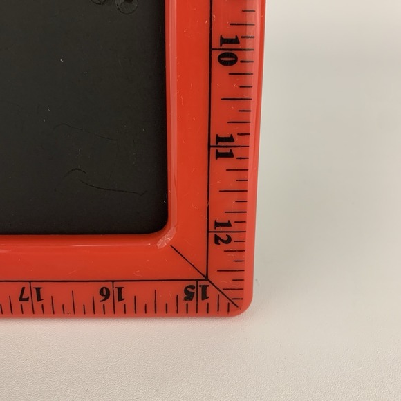 Vintage Plastic Red Ruler Novelty Picture Frame Teacher Student Artist 4x5.75" - Picture 5 of 12